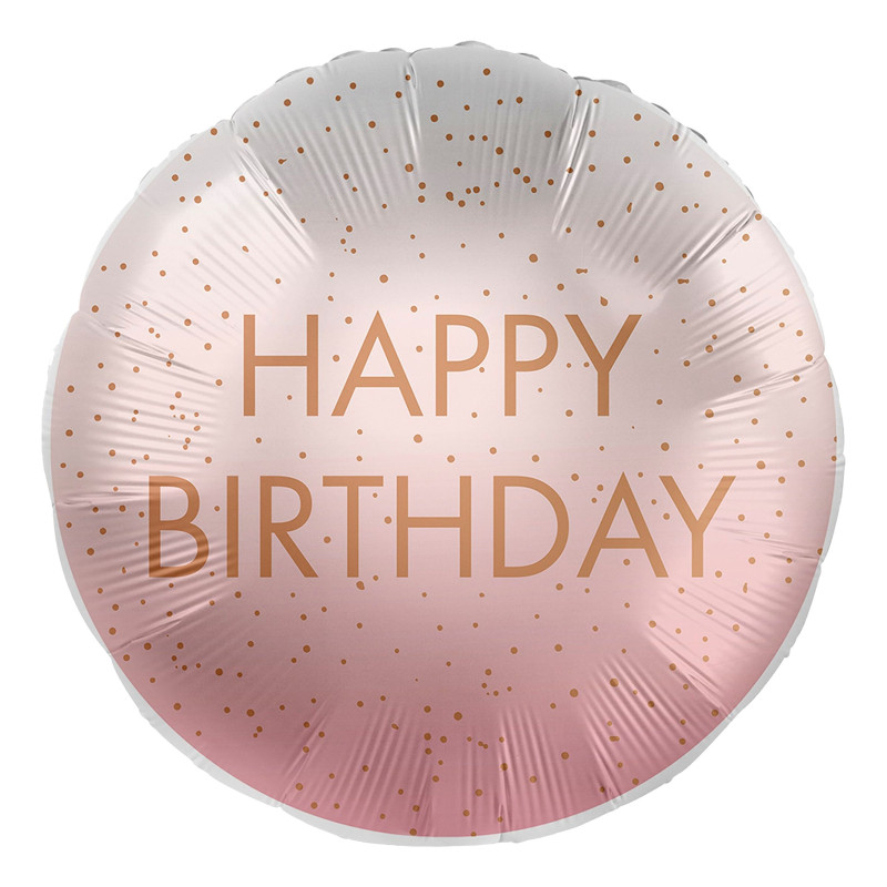 Folieballong Happy Birthday Rosé/Rosa