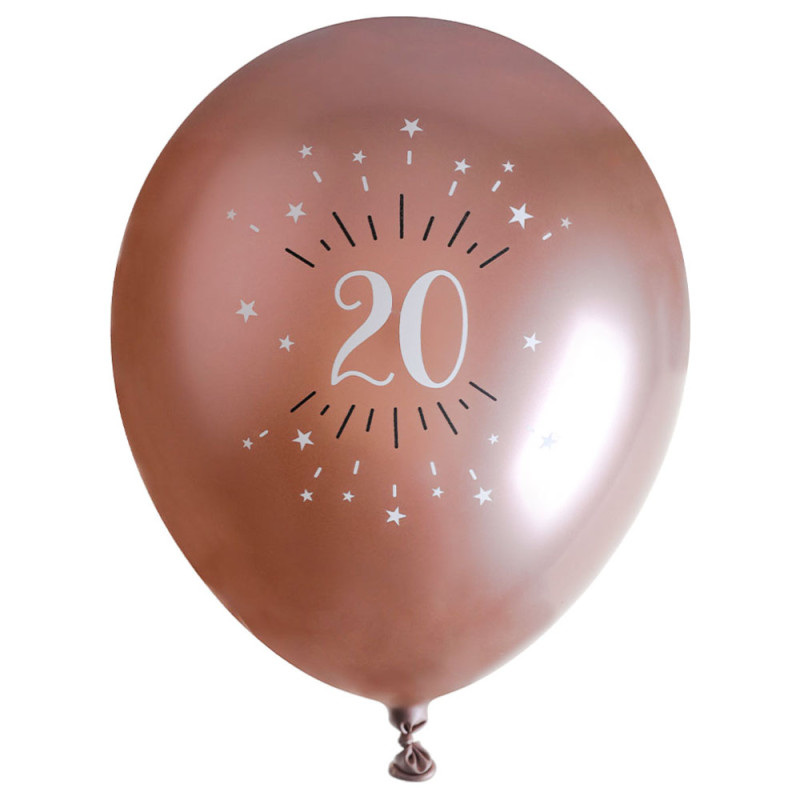 Ballonger 20 År Birthday Party Roseguld