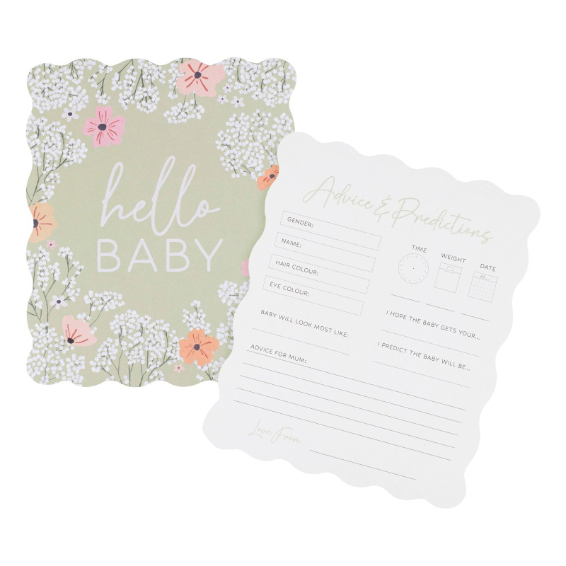 Baby Shower Kort Advice & Predictions - 10-pack