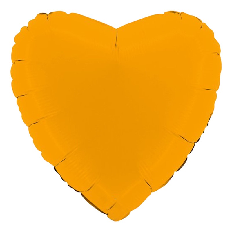 Folieballong Hjärta Matt Mustard