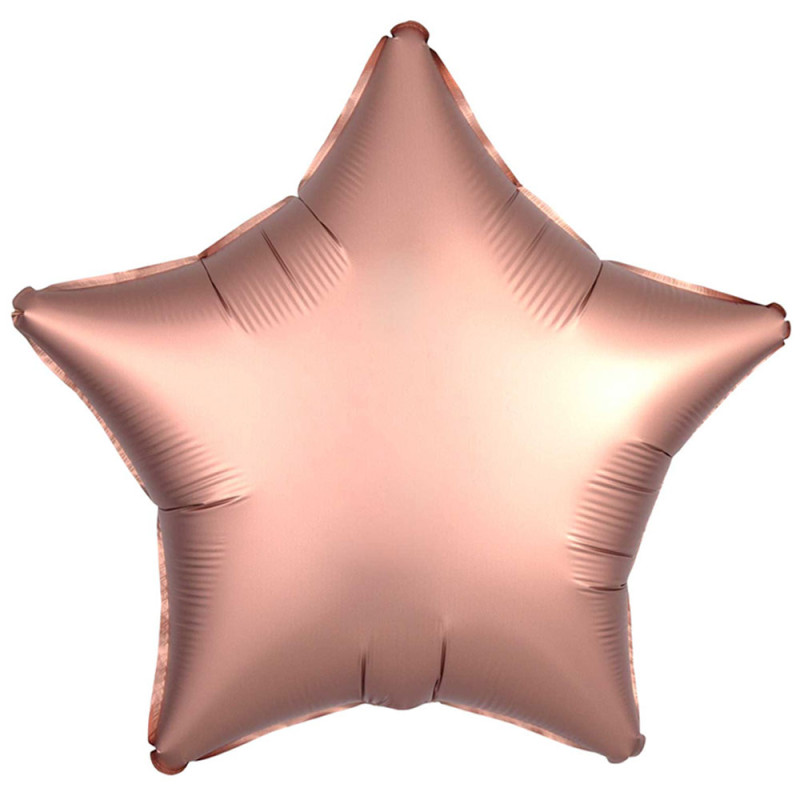 Folieballong Stjärna Rosé Satinluxe