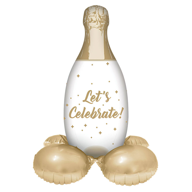Champagneflaska Folieballong Let\'s Celebrate