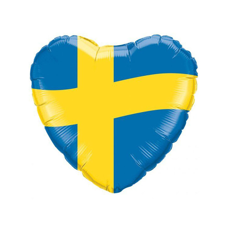 Folieballong Hjärta Sverige
