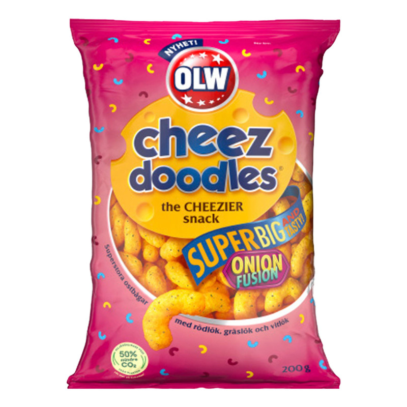 OLW Super Cheez Doodles Onion Fusion - 200 gram