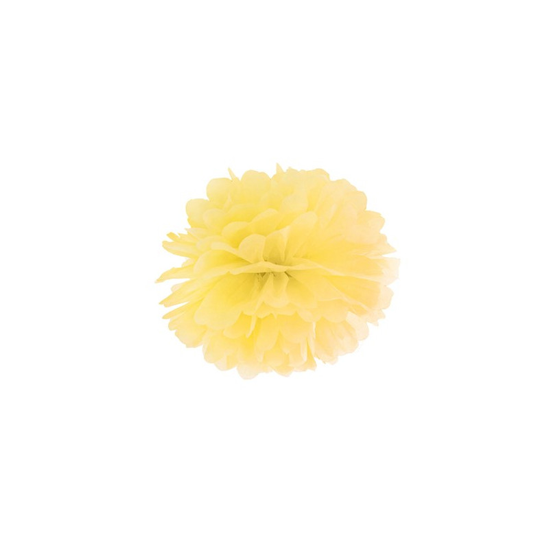 Pom poms - Pastell, Gul - 25 cm