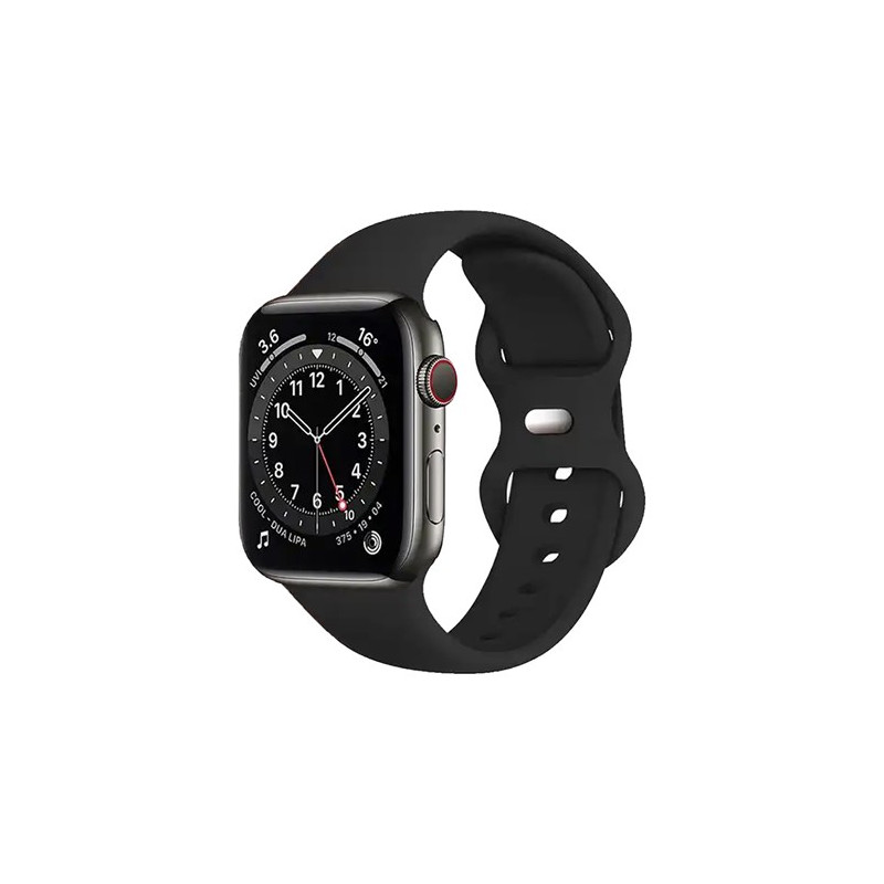 Silikonarmband för Apple Watch, Svart, 38/40 mm