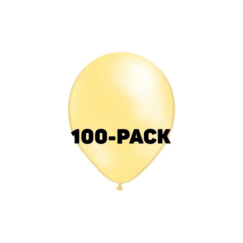Ballonger Metallic Elfenben - 100-pack