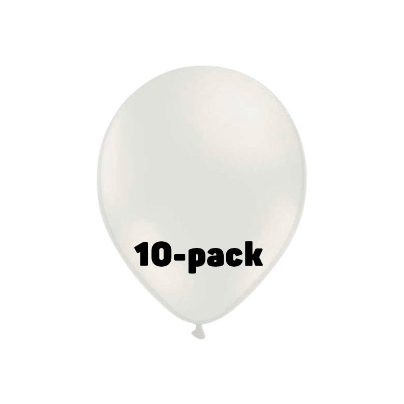 Stora Ballonger Vita - 10-pack
