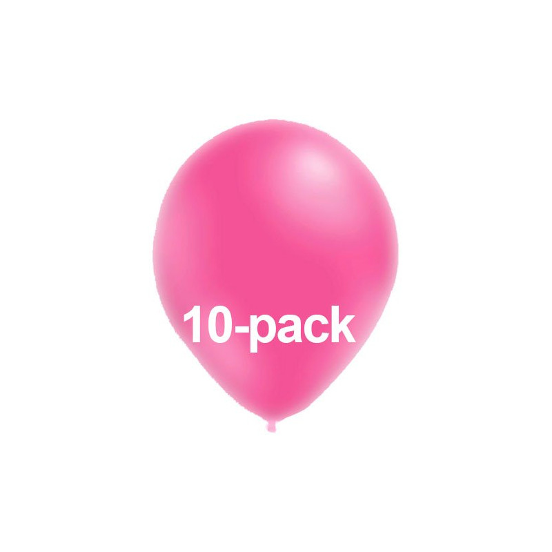 Stora Ballonger Neonrosa - 10-pack