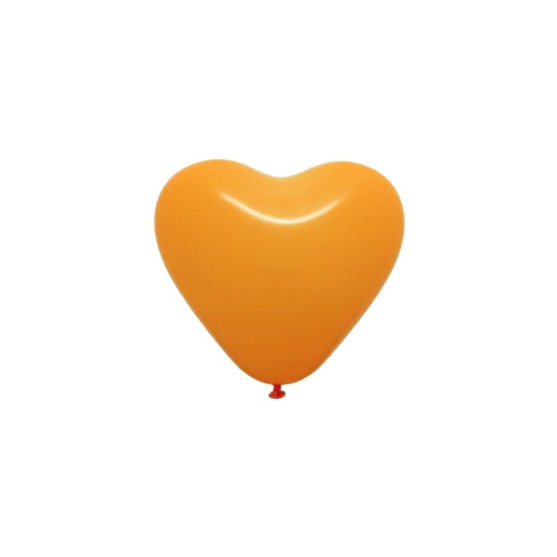 Hjärtballonger Orange - 10-pack