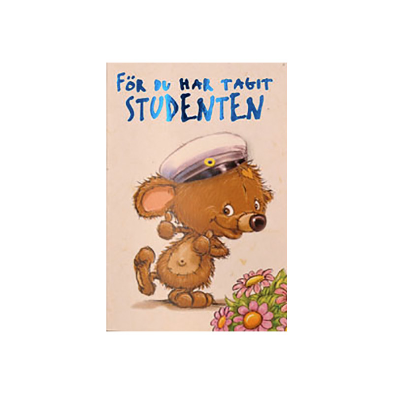 Dubbelkort Mini För Du Har Tagit Studenten Nalle