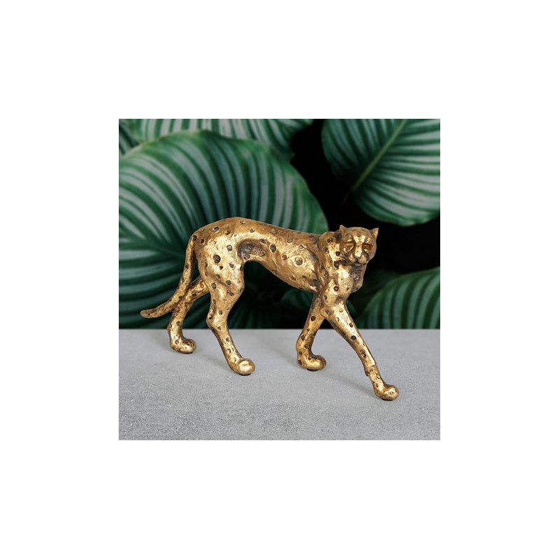Dekoration - Leopard, liten, Guld