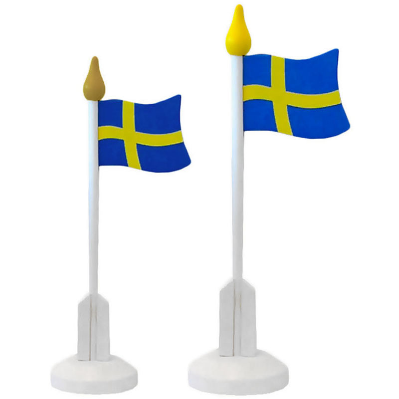 Bordsflagga Sverige i Trä (34 cm)