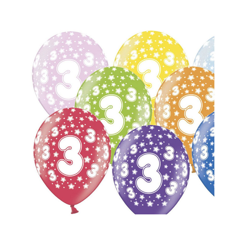 Födelsedagsballonger 3 år