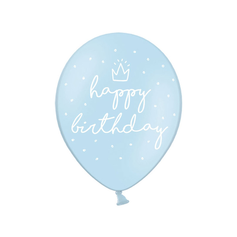 Födelsedagsballonger Happy Birthday Blå