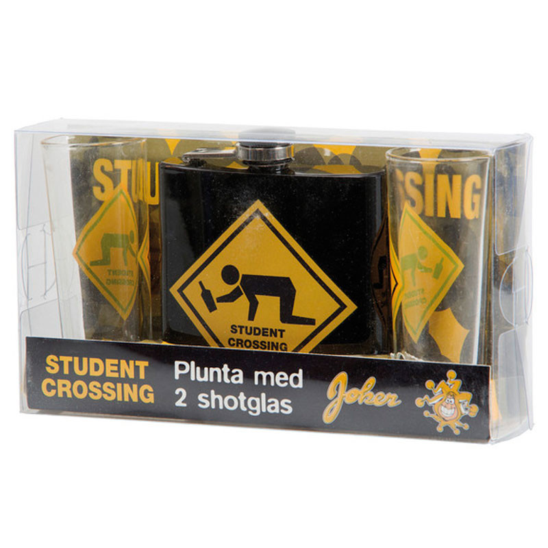 Student Crossing Plunta med Shotglas
