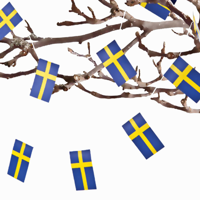 Sverigeflagga Girlang Mini
