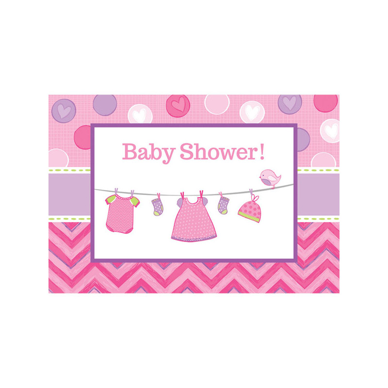 Baby Shower It\'s a Baby Girl Inbjudningskort