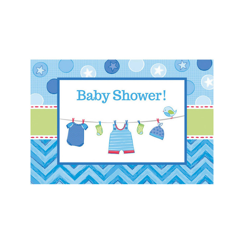 Baby Shower Its a Baby Boy Inbjudningskort