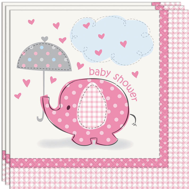 Baby Shower Girl Servetter Umbrellaphant