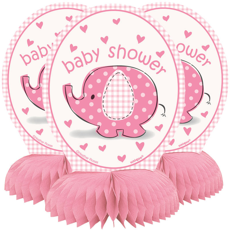 Baby Shower Girl Honeycomb Dekorationer Umbrellaphant
