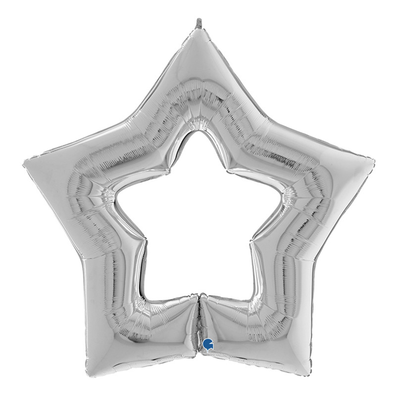 Folieballong Linky Star Silver - 1-pack