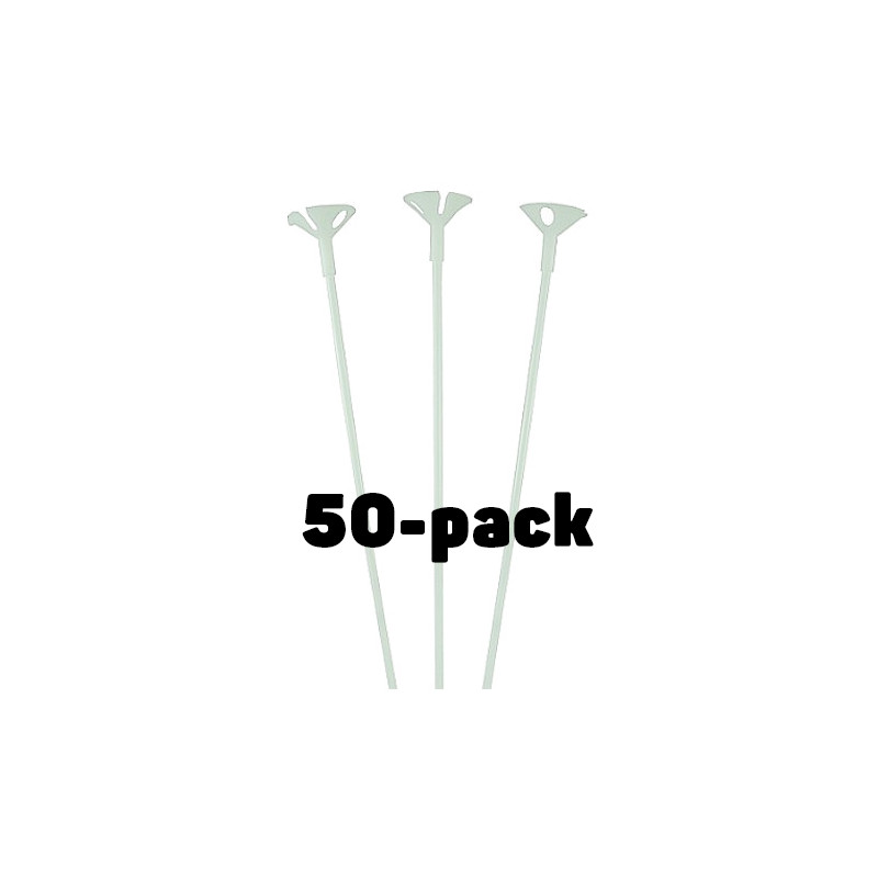 Ballongpinnar Vita - 50-pack