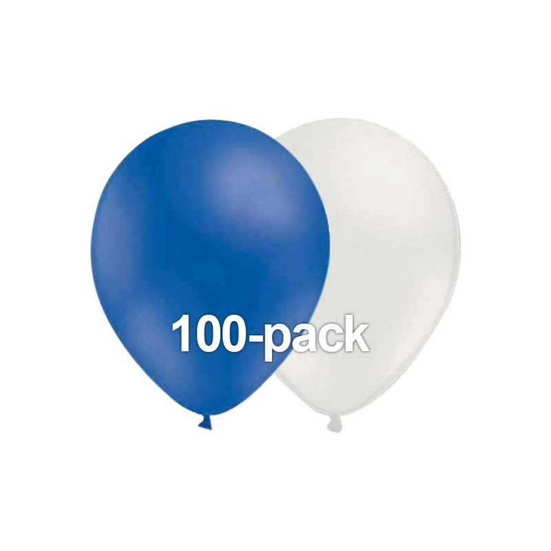 Ballongkombo Blå/Vit - 100-pack