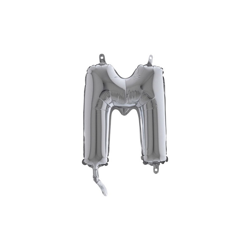 Bokstavsballong Mini Silver - Bokstav M