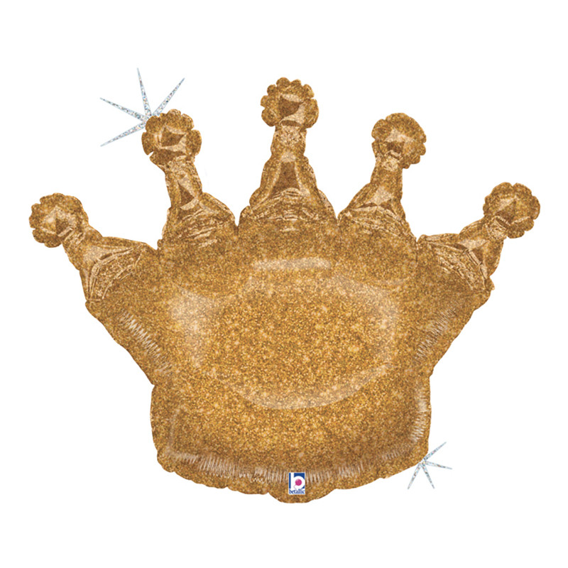 Folieballong Krona Guld - 91 cm