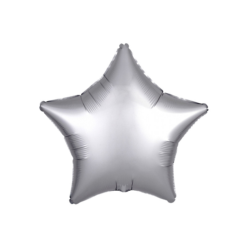 Folieballong Sjärna Satin Platinum
