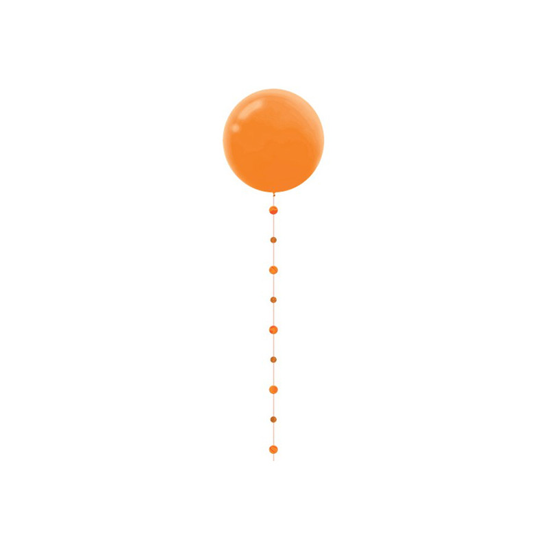 Ballongsvans Cirklar Orange Glitter