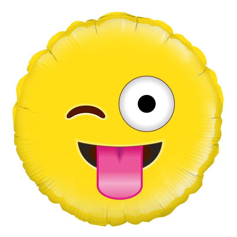Folieballong Crazy Emoji
