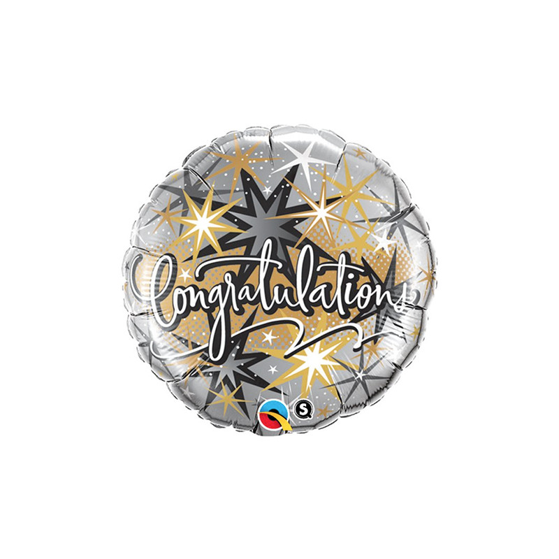 Folieballong Congratulations Stars